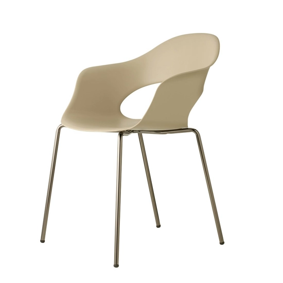 Lady B - Gambe Cromo - Ottone Satinato - Nikel Nero Lucido Sedie in plastica di design Scab 2